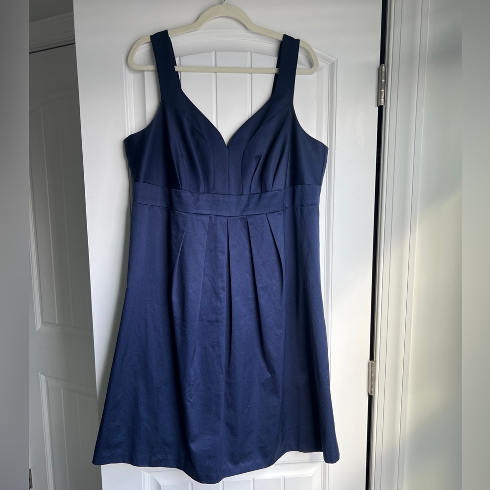 David's Bridal Deep Blue Mini Dress